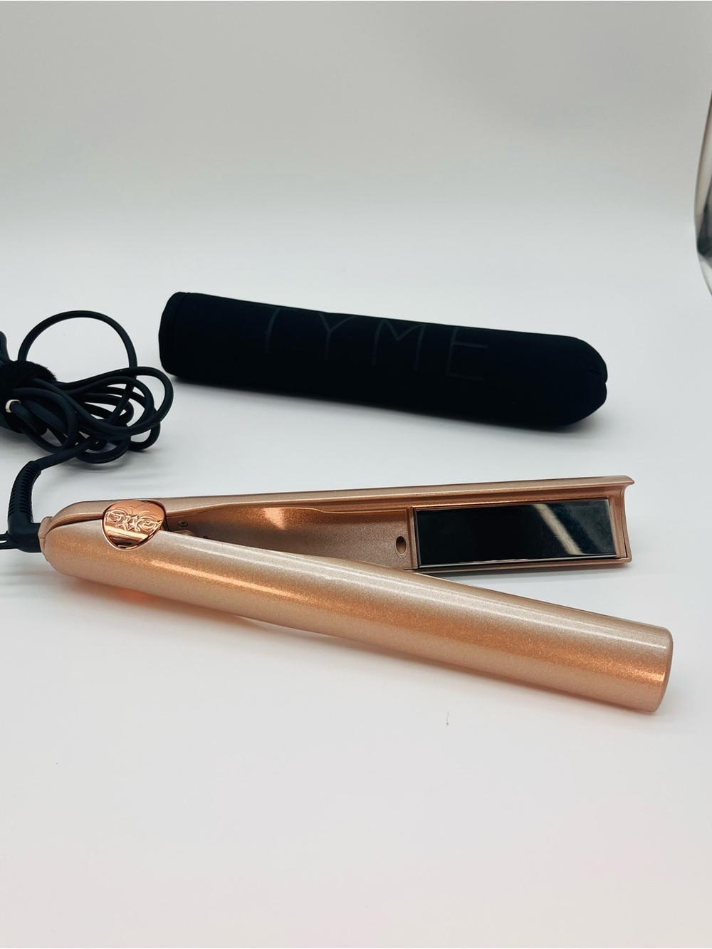 TYME Hair Styling Iron Straightener Curler Travel Case Titanium Plate Flatiron